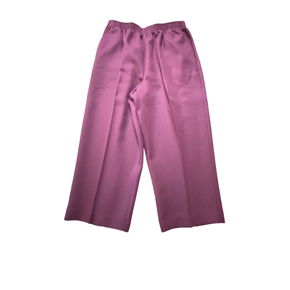 Alfred Dunner Petite Pull On Pants Women 16P Burgundy Plum